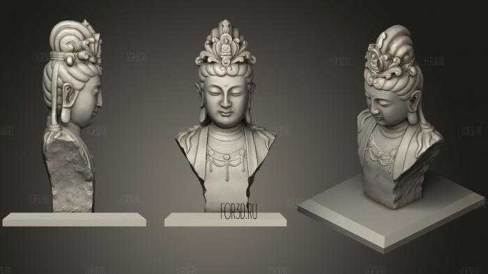 Buddha Wood Carving Sculpture Photoscan stl model for CNC