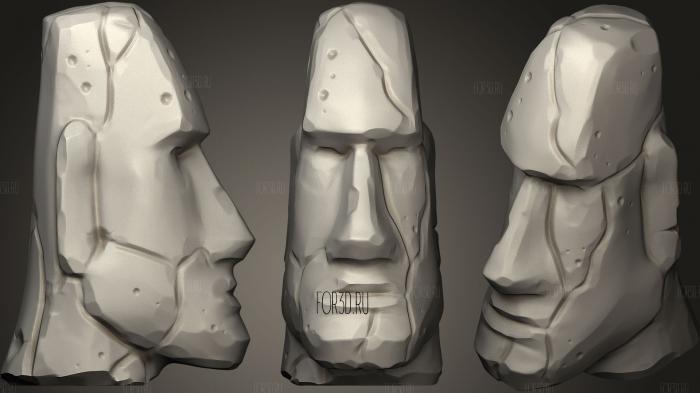 Ракетная Свинья Игры Каменная Голова 3d stl модель для ЧПУ