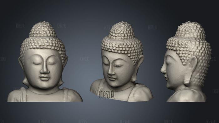 Head Of A Buddha stl model for CNC