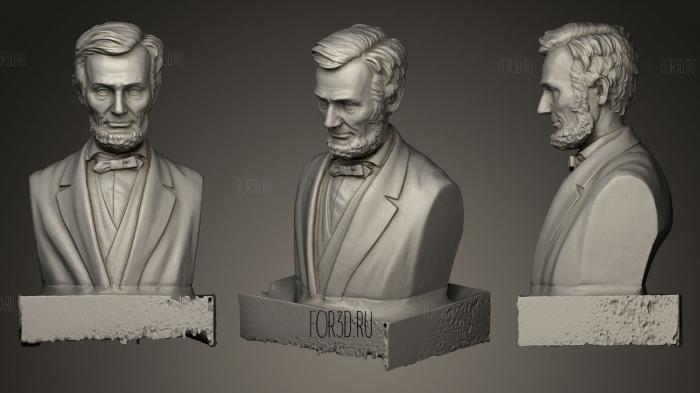 Abraham Lincoln with podium stl model for CNC