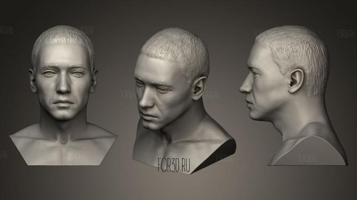 Eminem portrait head stl model for CNC