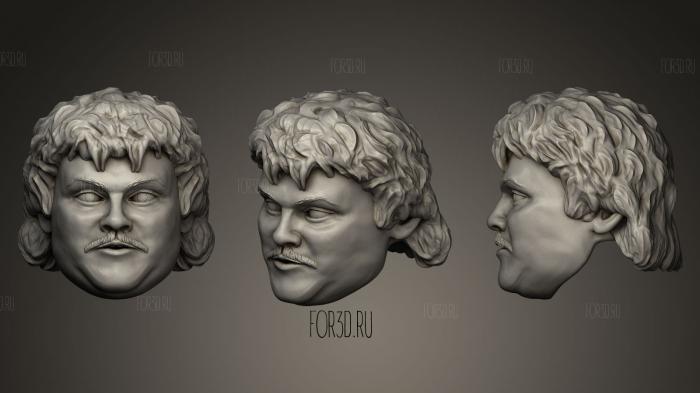 Jack Black as Nacho Libre stl model for CNC