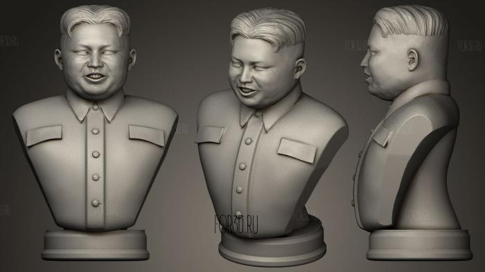 Kim Jong un long and round plinth 3d stl модель для ЧПУ
