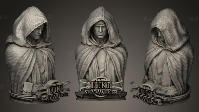 Luke Skywalker with logo stl model for CNC