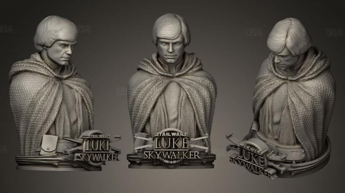 Luke Skywalker without hood stl model for CNC