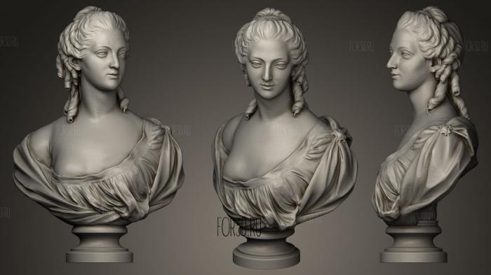 Madame Victoire Marble stl model for CNC