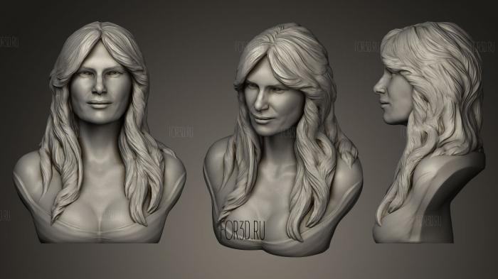 Скульптура Мелании Трамп 3d stl модель для ЧПУ