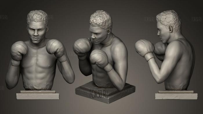 Мухаммед Али позирует в стердауне 3d stl модель для ЧПУ