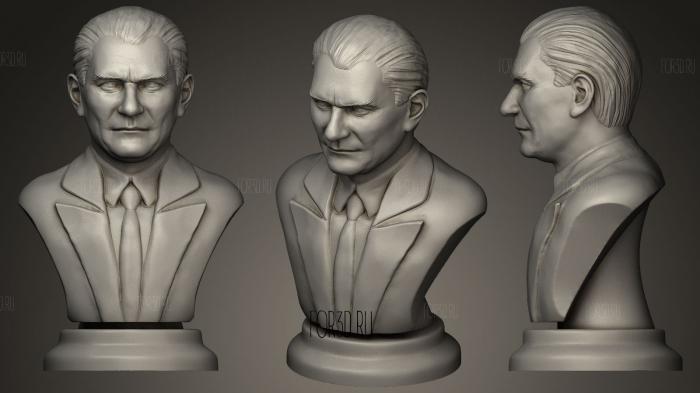 Mustafa Kemal Ataturk stl model for CNC