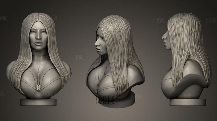 Nicki Minaj sculpture stl model for CNC