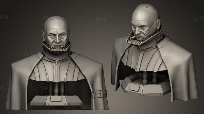 Unmasked Darth Vader stl model for CNC
