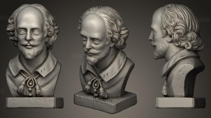 William Shakespeare stl model for CNC