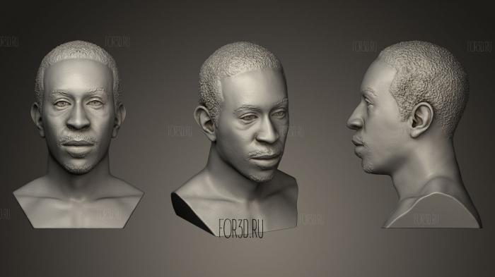 Ludacris bust for 3D ing stl model for CNC