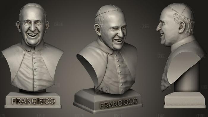 Pope Francis 3D portrait 3d stl модель для ЧПУ
