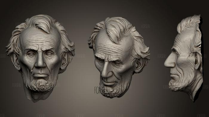 Lincoln face stl model for CNC