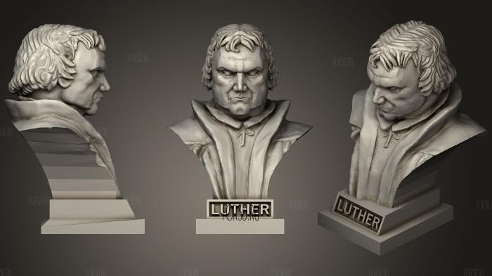 Bust Of Martin Luther stl model for CNC