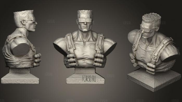 Duke Nukem Bust stl model for CNC