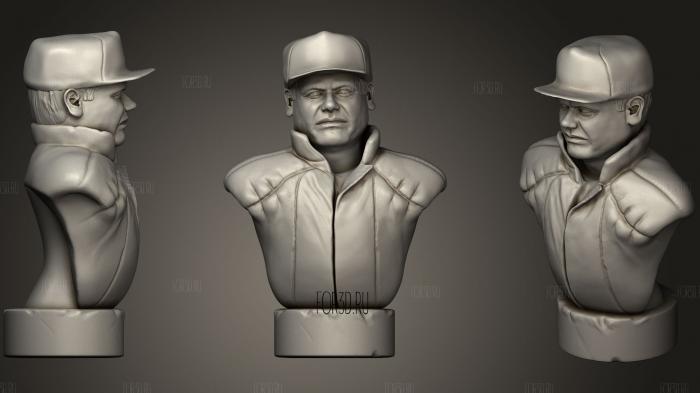 El Chapo portrait bust sculpture stl model for CNC