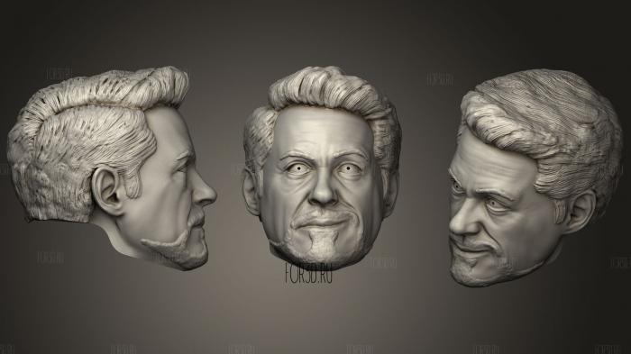 Tony Stark head stl model for CNC