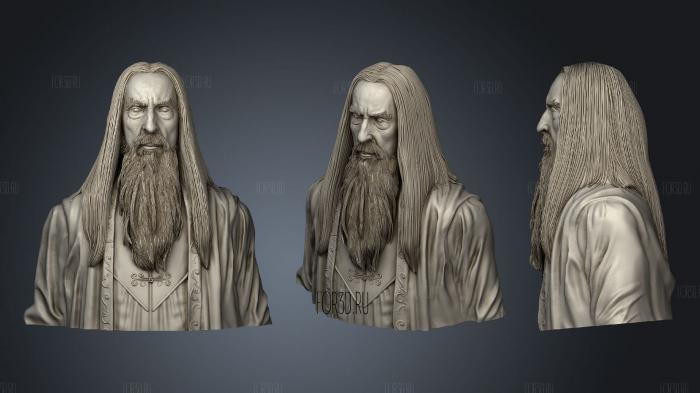 Christopher Lee Saruman Lord of the R Ings stl model for CNC