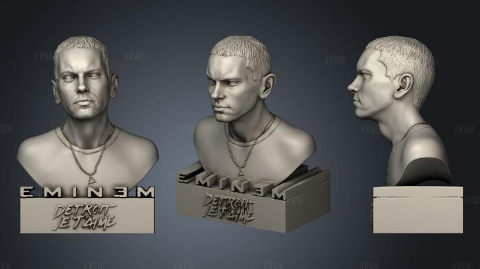 Eminem Bust stl model for CNC