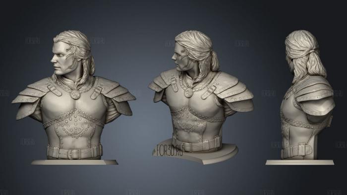 Geralt of Rivia The Witcher from Netflix Season 2 stl model for CNC