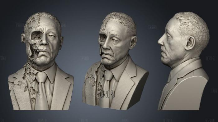 Gustavo Fring Face Off version from Breaking Bad stl model for CNC
