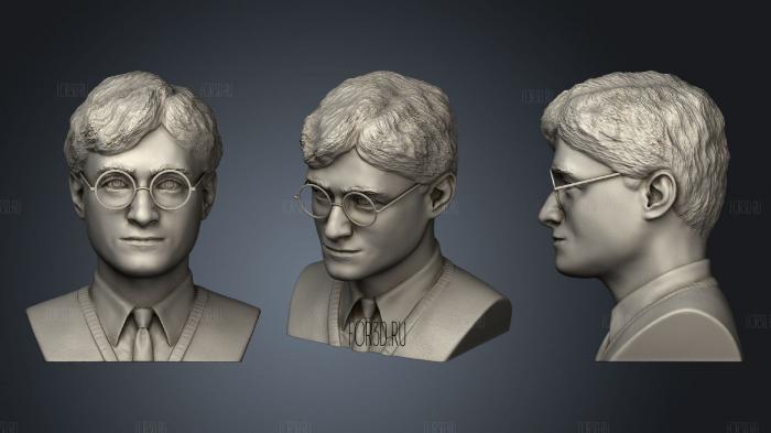 Harry Potter Bust stl model for CNC