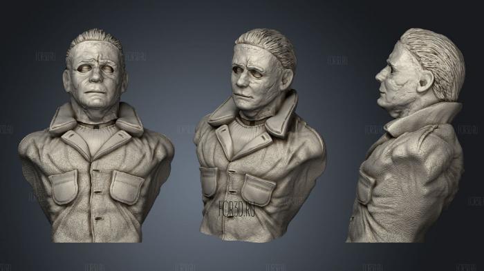 Michael Myers bust stl model for CNC