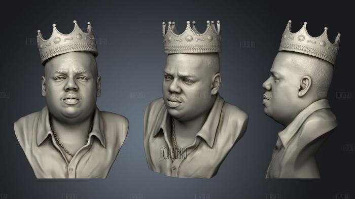 Notorious BIG bust stl model for CNC