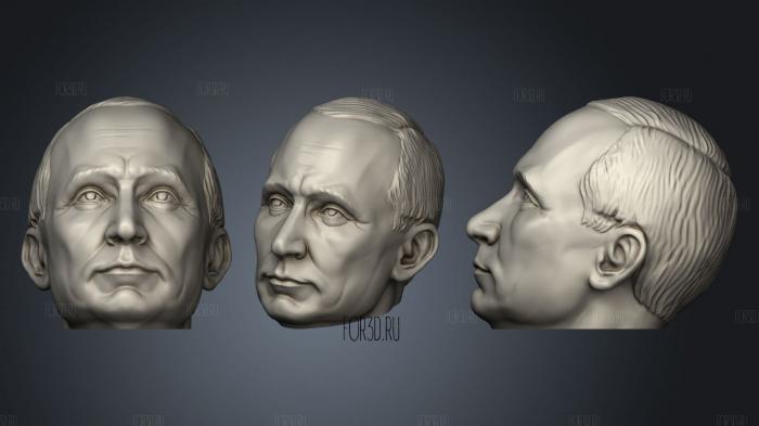 Putin head bust 3d stl модель для ЧПУ