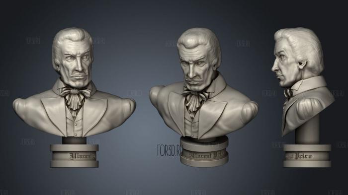 Vincent Price fixed bust stl model for CNC