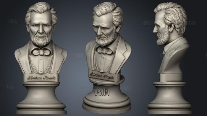 Abraham Lincoln bust stl model for CNC