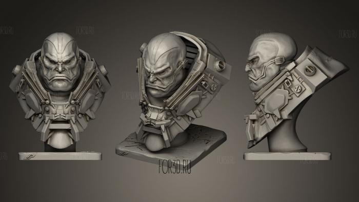 Apocalypse head with shoulders stl model for CNC