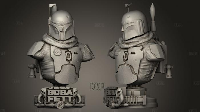 Boba Fett Star Wars stl model for CNC