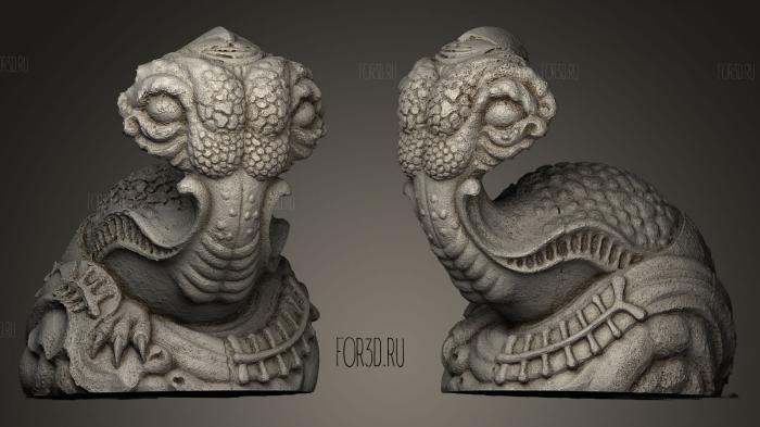 Carving of Alien from Disneyland stl model for CNC