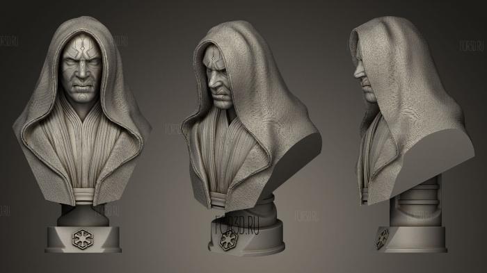Darth Maul With Hood stl model for CNC