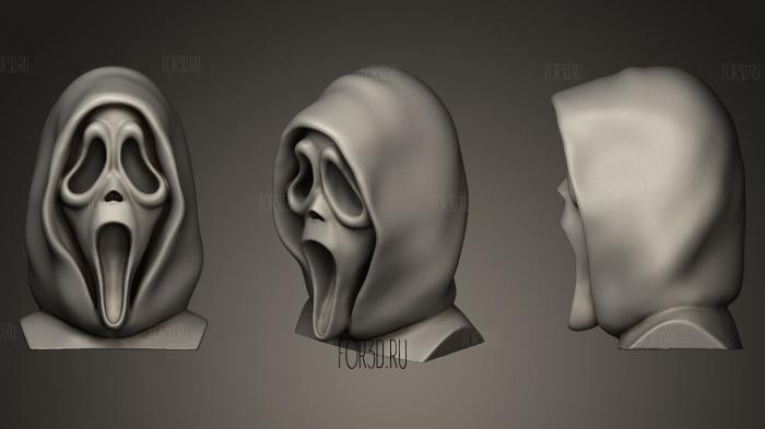Ghostface from Scream stl model for CNC