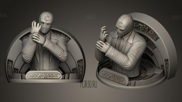 Moon Knight with shield stl model for CNC