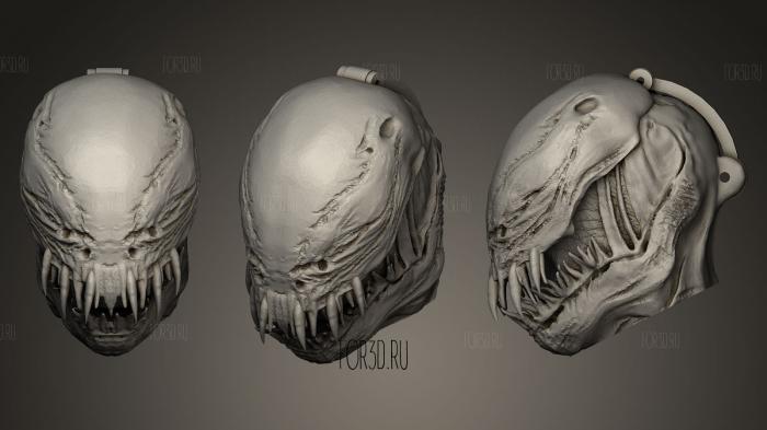 VENOM FIGURE HEAD V2 stl model for CNC