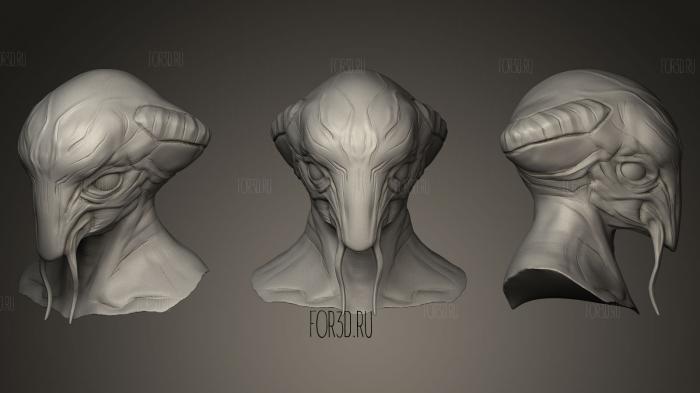 Скульптура Головы Существа 12 3d stl модель для ЧПУ