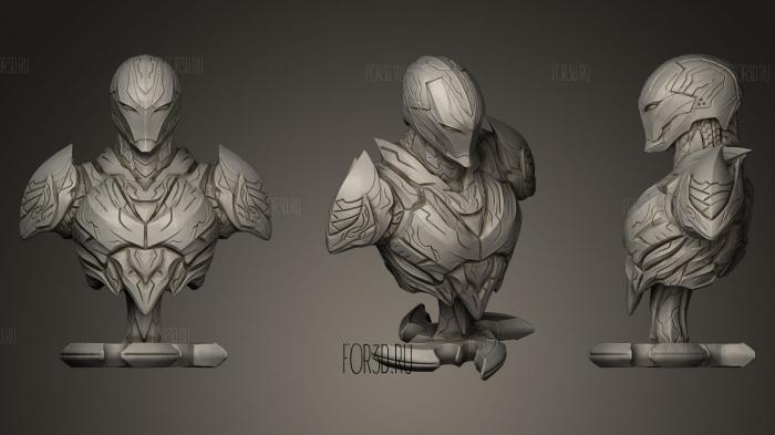 The Dark Armor Bust STL for 3D stl model for CNC