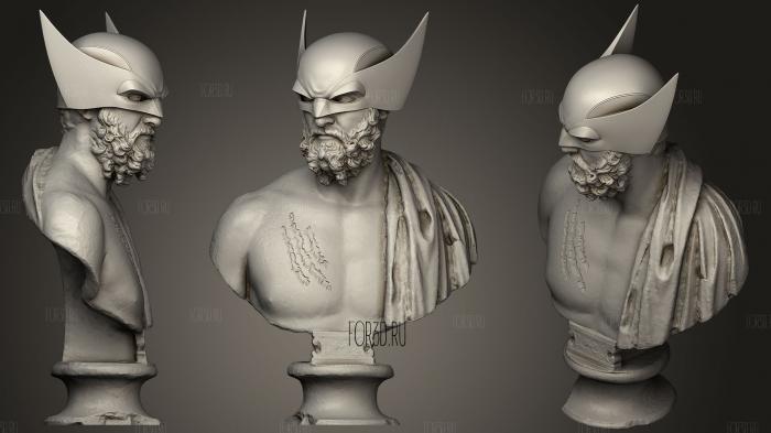 Batman & Wolverine Greek Statue 3d stl модель для ЧПУ
