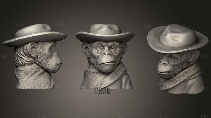 Chimpanzee 3D Miniature 3d stl модель для ЧПУ