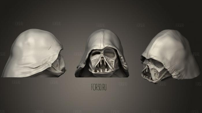 Darth Vader Melted Mask (1) stl model for CNC