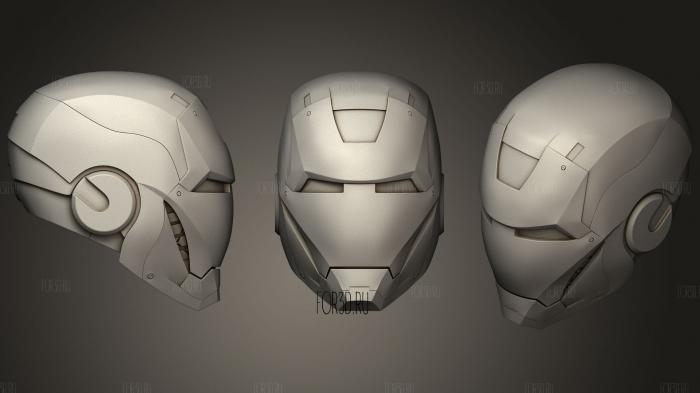 Iron Man Mark III helmet stl model for CNC