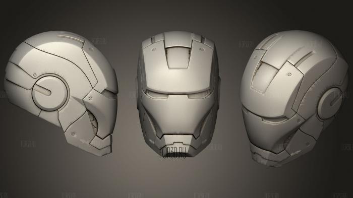 Iron Man mark III helmet stl model for CNC