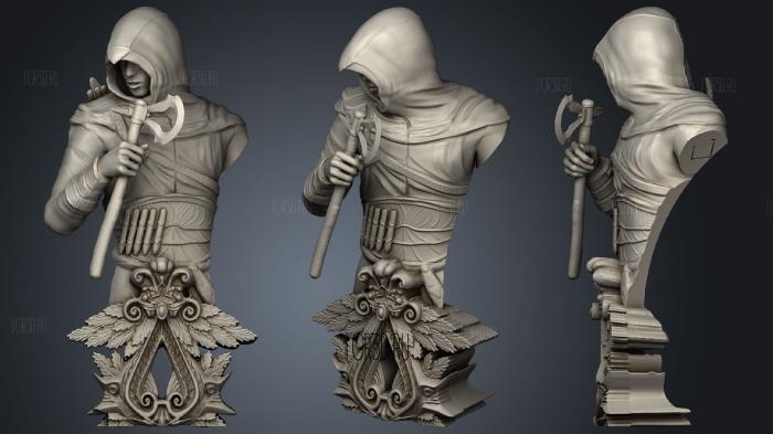 Assassins Creed Bust 01 stl model for CNC