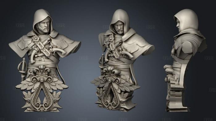 Assassins Creed Bust 02 stl model for CNC