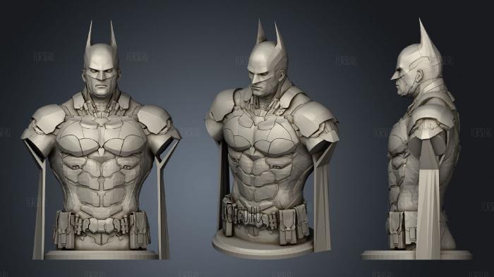 Batman Arkarm Bust stl model for CNC